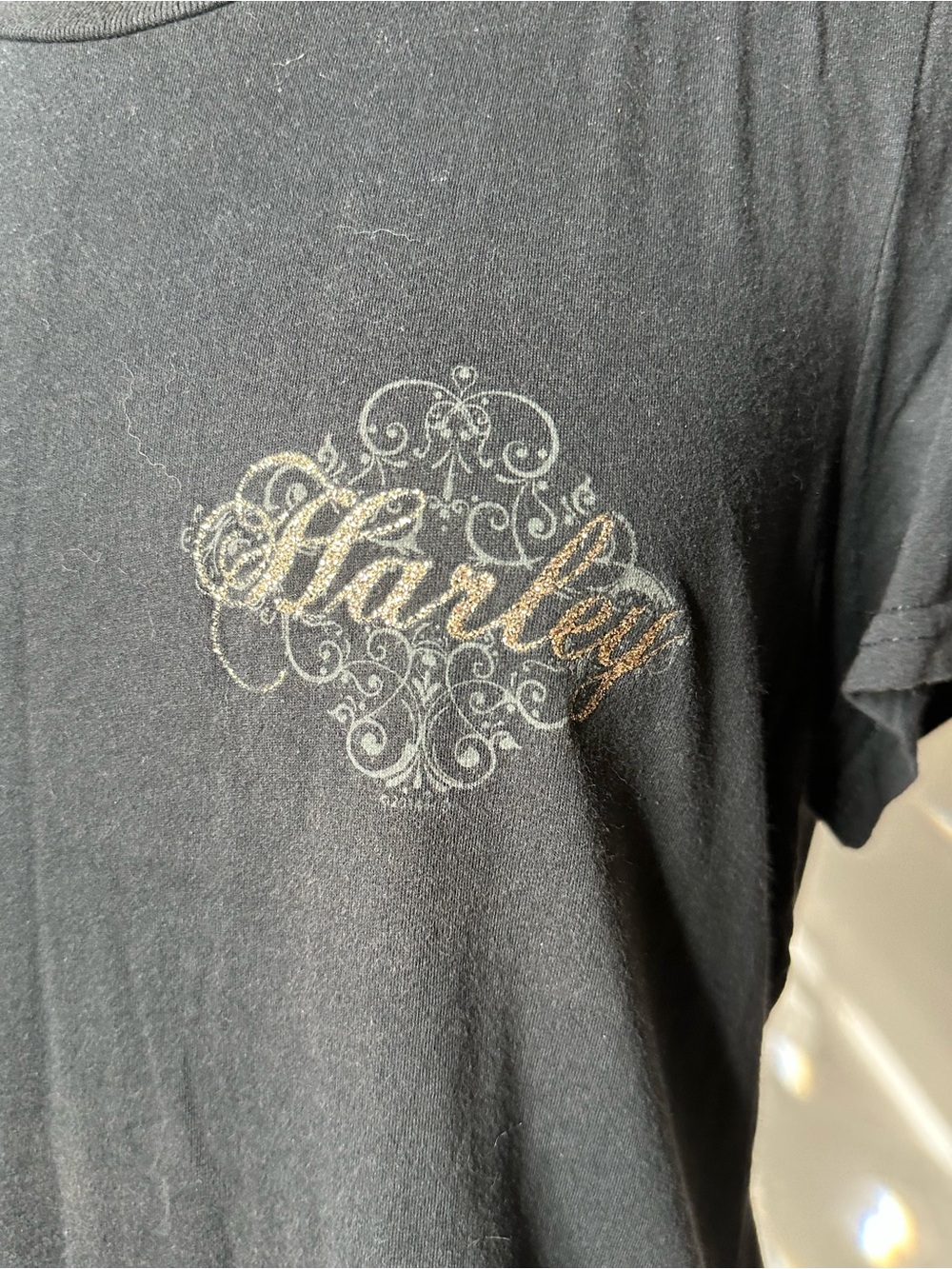 Harley Davidson Studded Mesh Back T-shirt XL - Picture 3 of 8